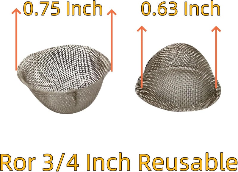 Ruilida Pipe Screens 70 Pcs 3/4 Inch Tapered Design Clean Screens 0.75 Inch 100% Stainless Steel Mesh with a Storage Box - Image 2